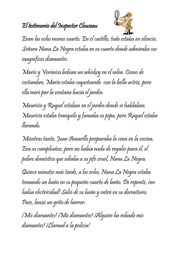 Crimen en el castillo - a whodunnit