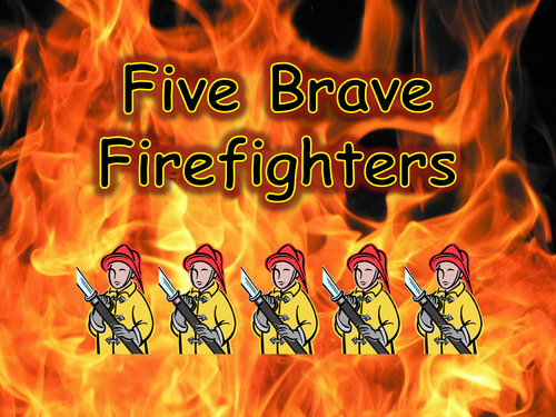 Five brave firefighters