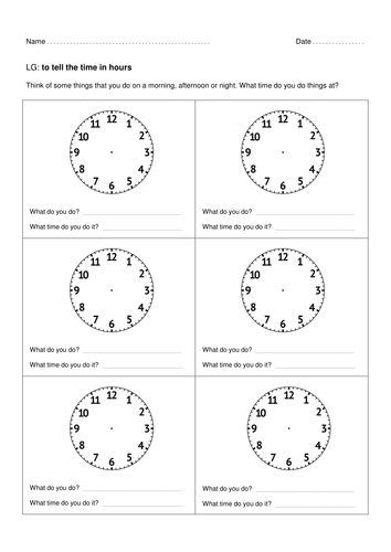 Tell the Time [Worksheets]