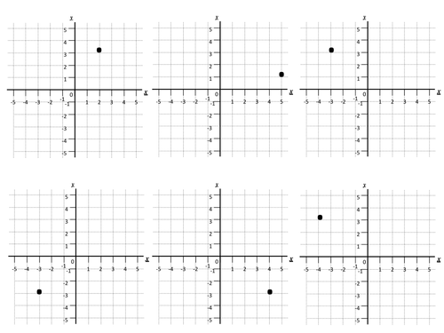 Simple Coordinates Match Cards