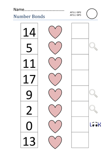 number-bonds-to-20-teaching-resources