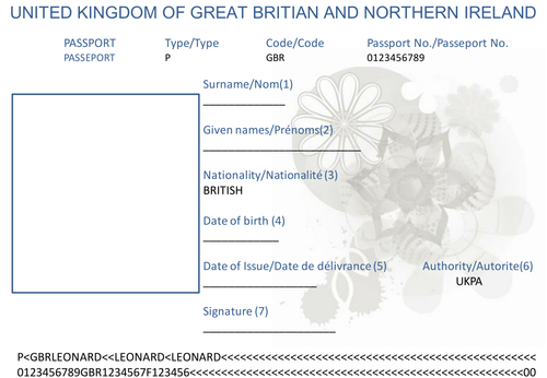 blank passport template