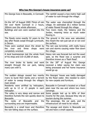 What happened during the Boscastle flood?