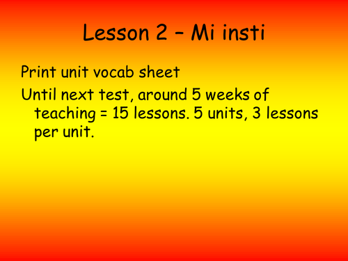 Mi instituto - Spanish school subjects