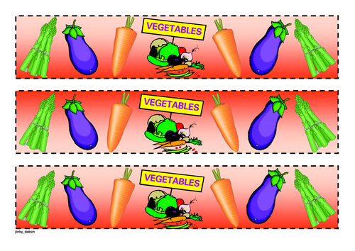 Vegetables Themed Cut-out Borders