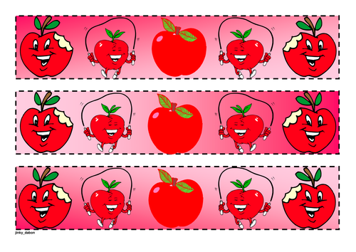 An Apple A Day Themed Cut-out Border
