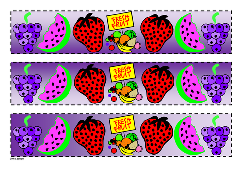 Fresh Fruits Themed Cut-out Border