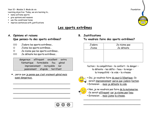 Lesson on Extreme sports