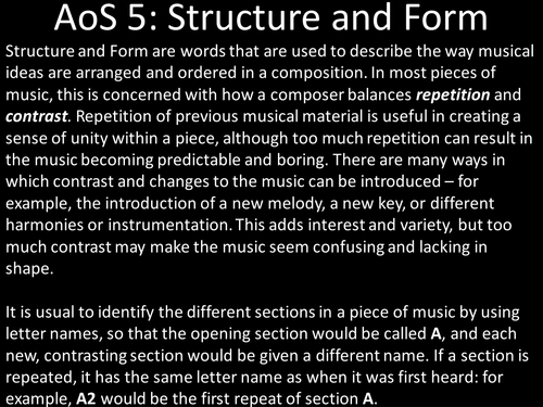 AQA Music Areas of Study - 4 & 5