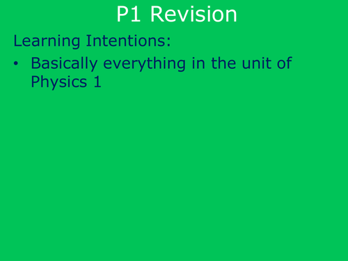 AQA GCSE P1 Revision