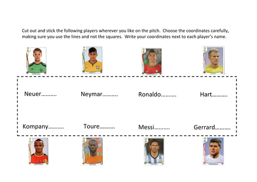 Football Coordinates/Position & Direction Sheets