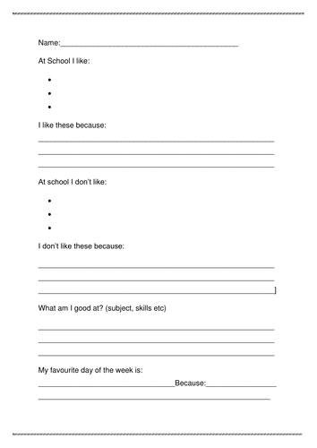 Pupil Questionnaire for Reports