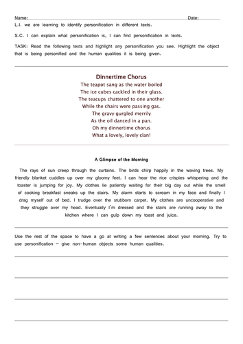 Finding personification