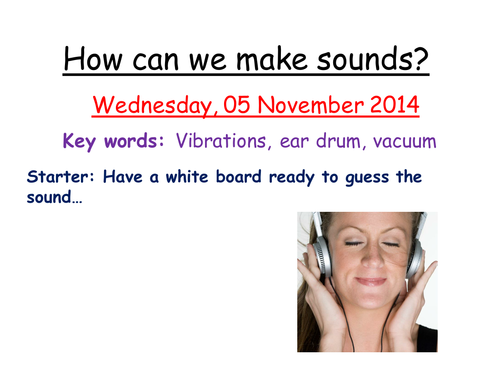 Introduction to sound