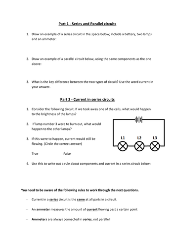 Current and Volatge in Series and Parallel circuit