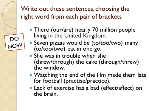 Year 7: Descriptive Writing SoW - Lesson 6