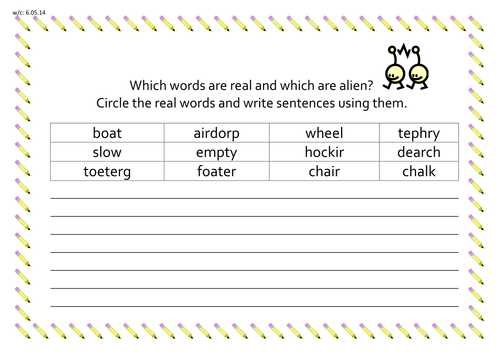Circle the real words | Teaching Resources