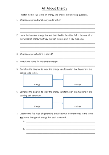 Introduction to Energy | Teaching Resources