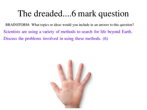 6 Mark Question Exam Technique