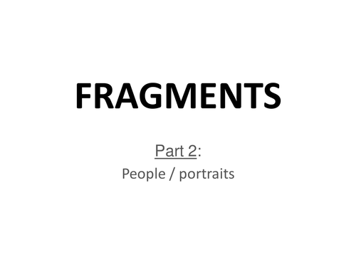 Fragment portraiture