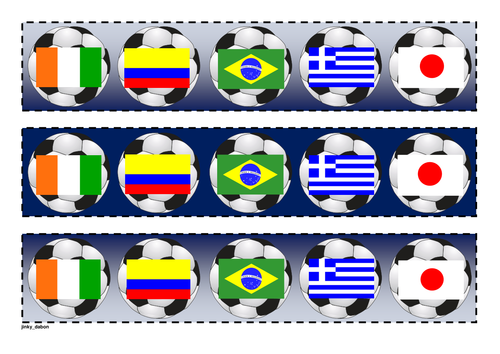 World Cup 2014 Themed Cut-out Borders