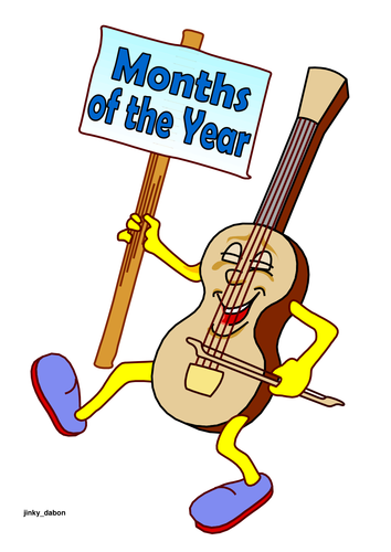 Violin Themed Months of the Year