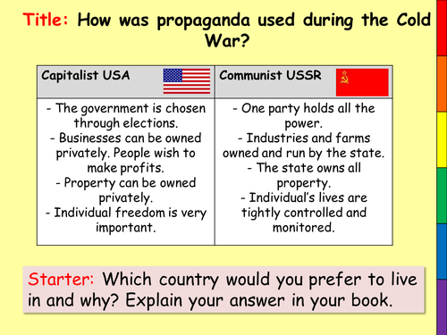 How was propaganda used in the Cold War?