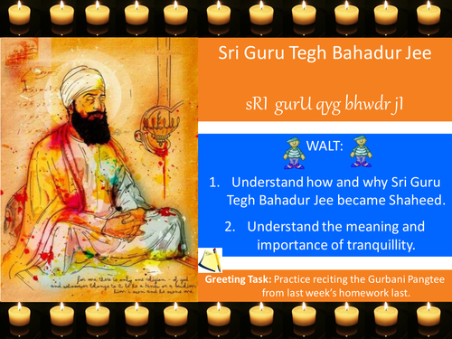 Sri Guru Tegh Bahadur Lesson