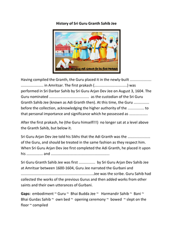 History of Sri Guru Granth Sahib Jee