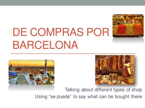 Shopping booklet, Shops, KS3 Spanish teaching resource