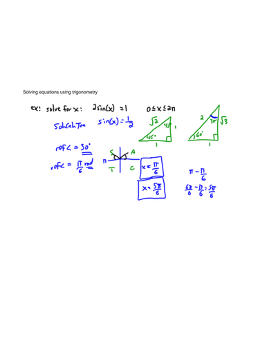 trigonometry problem solving tes