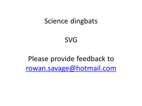 Dingbat engaging starters for science KS3 to KS5