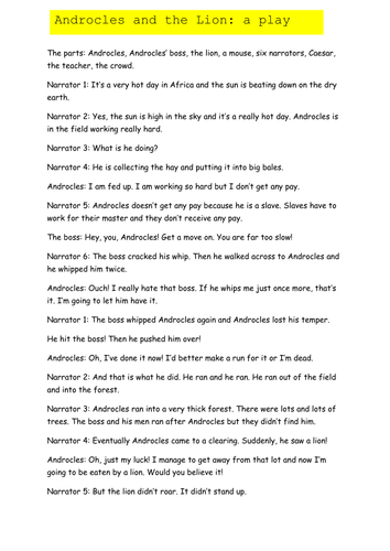 Androcles and the Lion