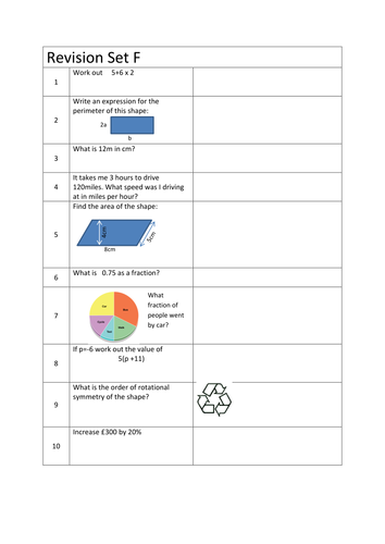 Revision Starters grade G-D