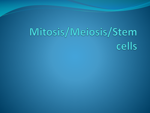 B2 Edexcel Mitosis v meiosis exam technique