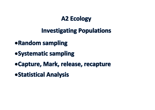 Field study practicals