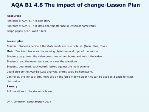 AQA-B1-4- Adaptation for survival - Part 2