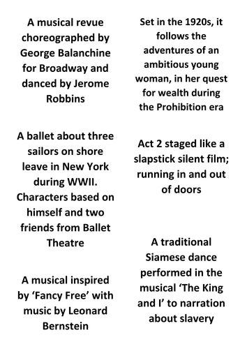 Jerome Robbins - Other works