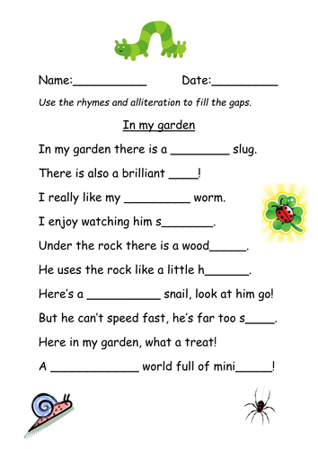 In My Garden By Ea Swann Teaching Resources