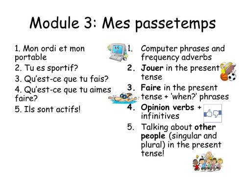 KS3 French Studio 1 Mes Passetemps Revision