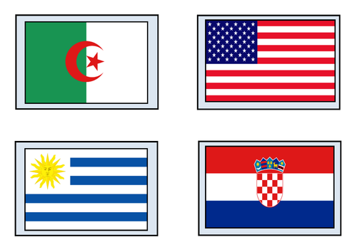 world cup 2014 countries snap/pairs flags game