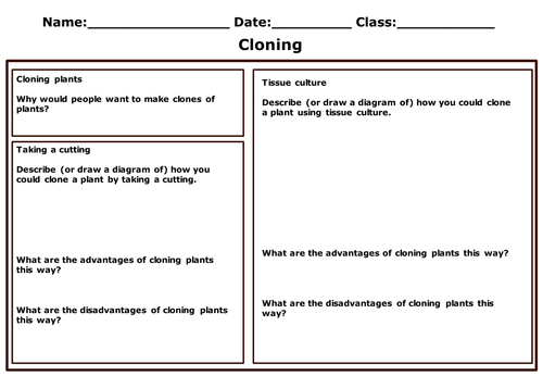 AQA-B1-6-Variation, reproduction & new technology