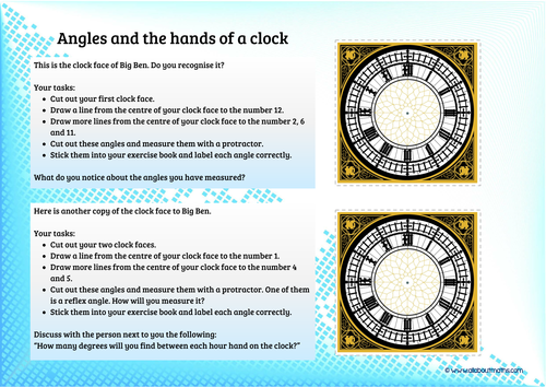 Angles on a clock face