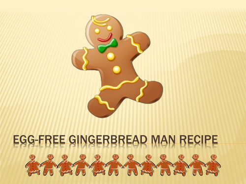 Egg-free gingerbread man recipe