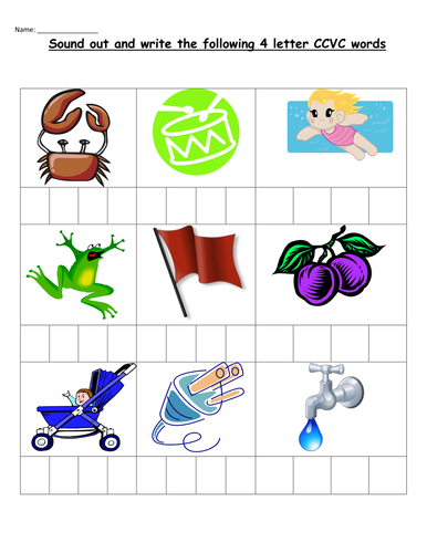 kindergarten worksheets sounds free for beginning worksheet  timesl Resources CCVC   words Tes by  Teaching