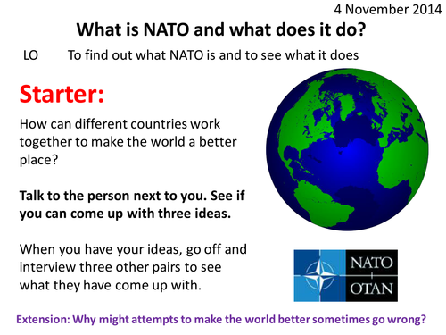 Key Stage 2 NATO Lesson