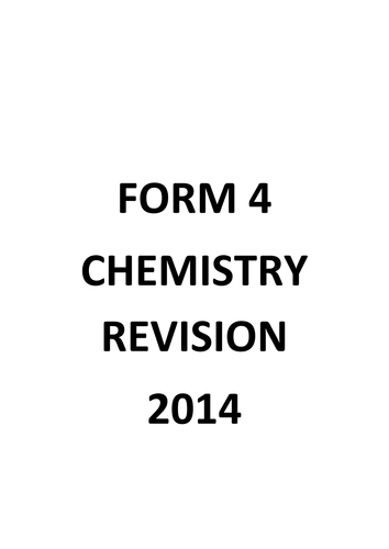 year 10 chemistry revision guide teaching resources