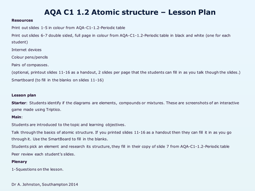 AQA-C1-1-Fundamental ideas