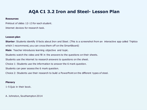 AQA-C1-3-Metals and their uses