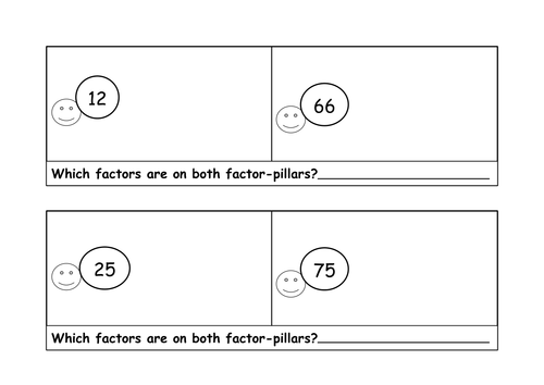 Factors Factorpillar Tutorial and Questions